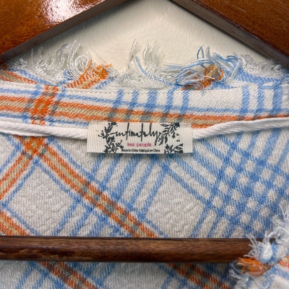 Intimately FP Plaid About You Button-up Sleep Shirt - Picture 4 of 4